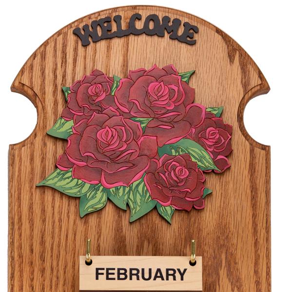 Red Roses
Wooden Perpetual Calendar